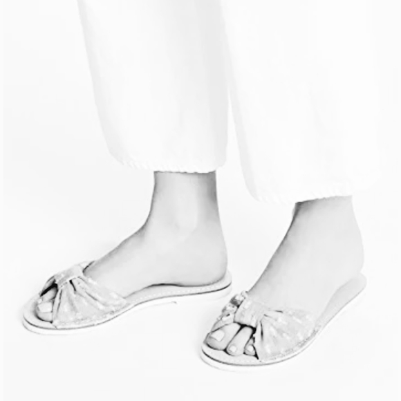 Darling Kate Spade Turquoise Bow Slide Sandals - Picture 11 of 11